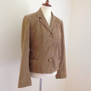 Liz Claiborne Camel Ultrasuede Blazer Jacket